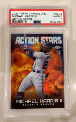 2023 Topps Chrome Update Michael Harris II Action Stars RC Rookie #ASC6 PSA 8
