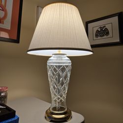 Vintage Waterford Eastbridge Crystal Lamp 27” Crescent Manufacturing
