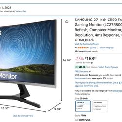 Samsung 27” + 24” Monitors & Dual Monitor Mount – Great Condition – Firm Price