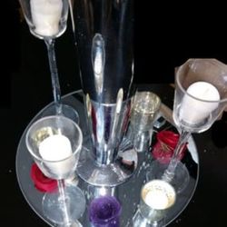 Wedding: Candle Holders Stemmed Trio (Small/Med/Tall)  20 Sets of 3 