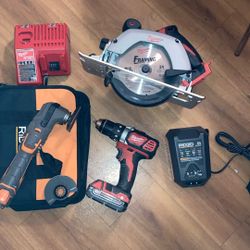 Drill, Circle Saw, And  Oscillating Cordless Multi-Tool