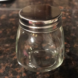 Candy jars w silver metal screw lids 38 of them Size is 2.75" x 1.75"