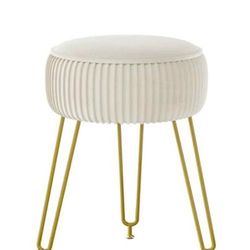 IBUYKE Velvet Vanity Stool w/ Gold Legs - BRAND NEW