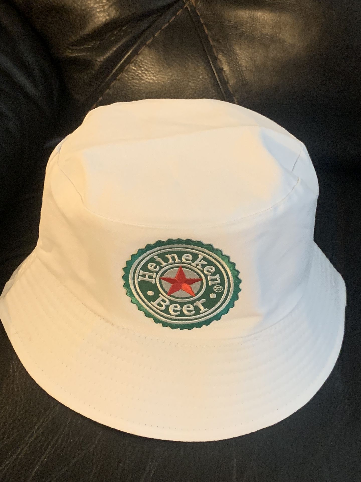 New Heineken Player Bucket Hat White One Size Adult Sun Cap for