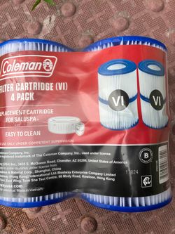 Coleman spa filters and Shock.