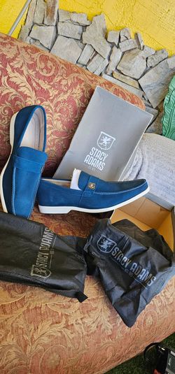 Stacy Adams caspian shoes Blue Elegant 11.5 US New Velvet Comfy