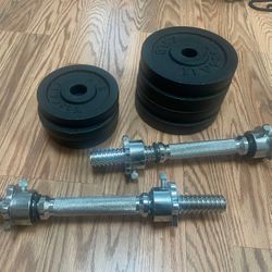 Dumbbell Handle And Weights 