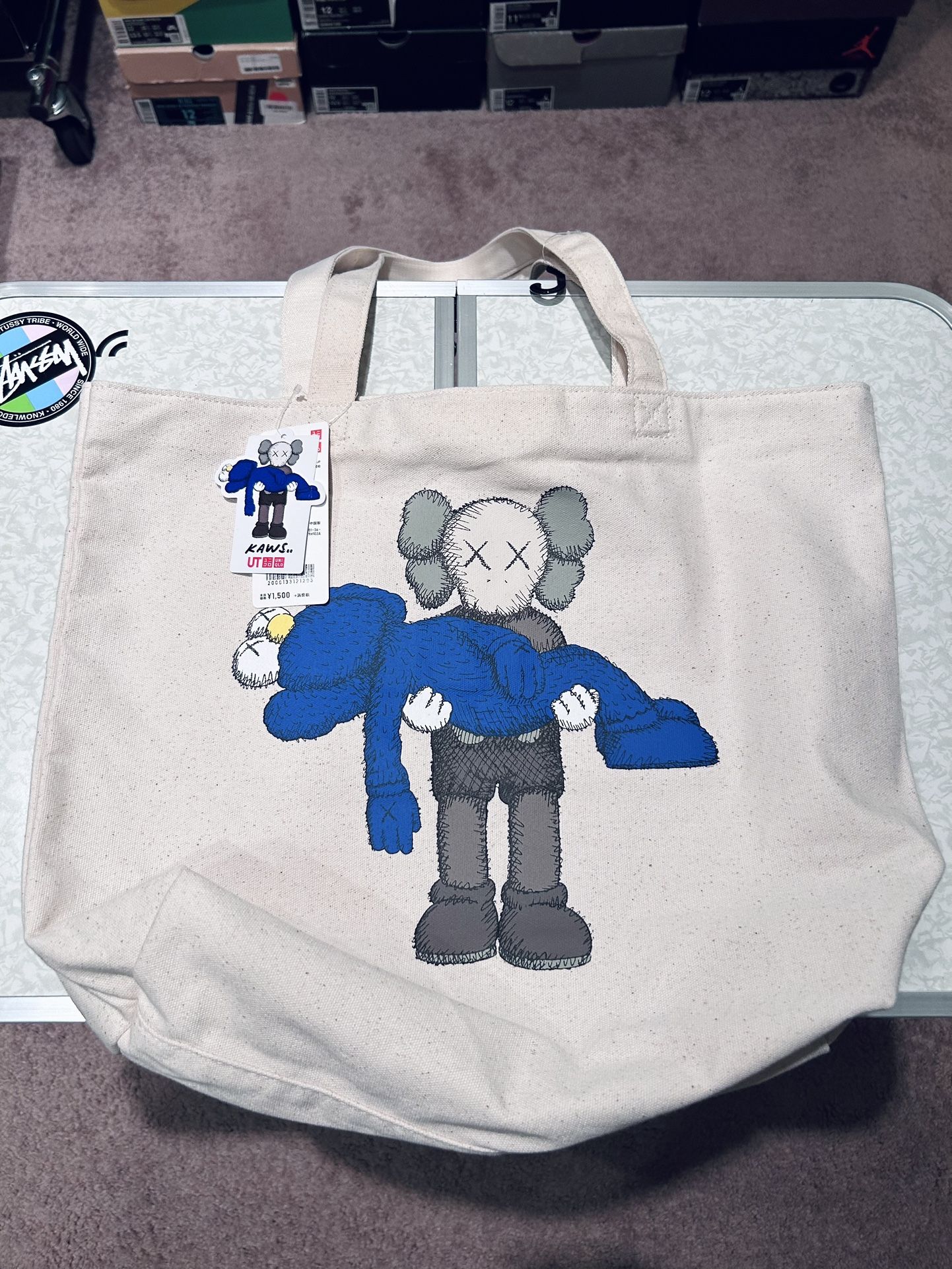 KAWS x Uniqlo Duo Cream Tote Bag