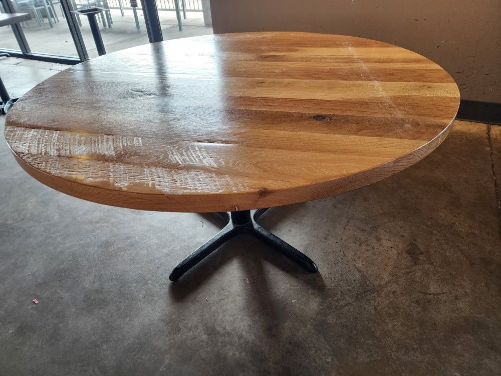 Large Wood Tables - 5ft Diameter