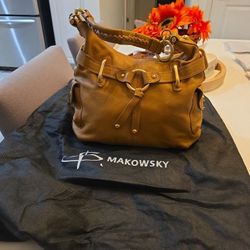 B. Makowsky Leather Handbag
