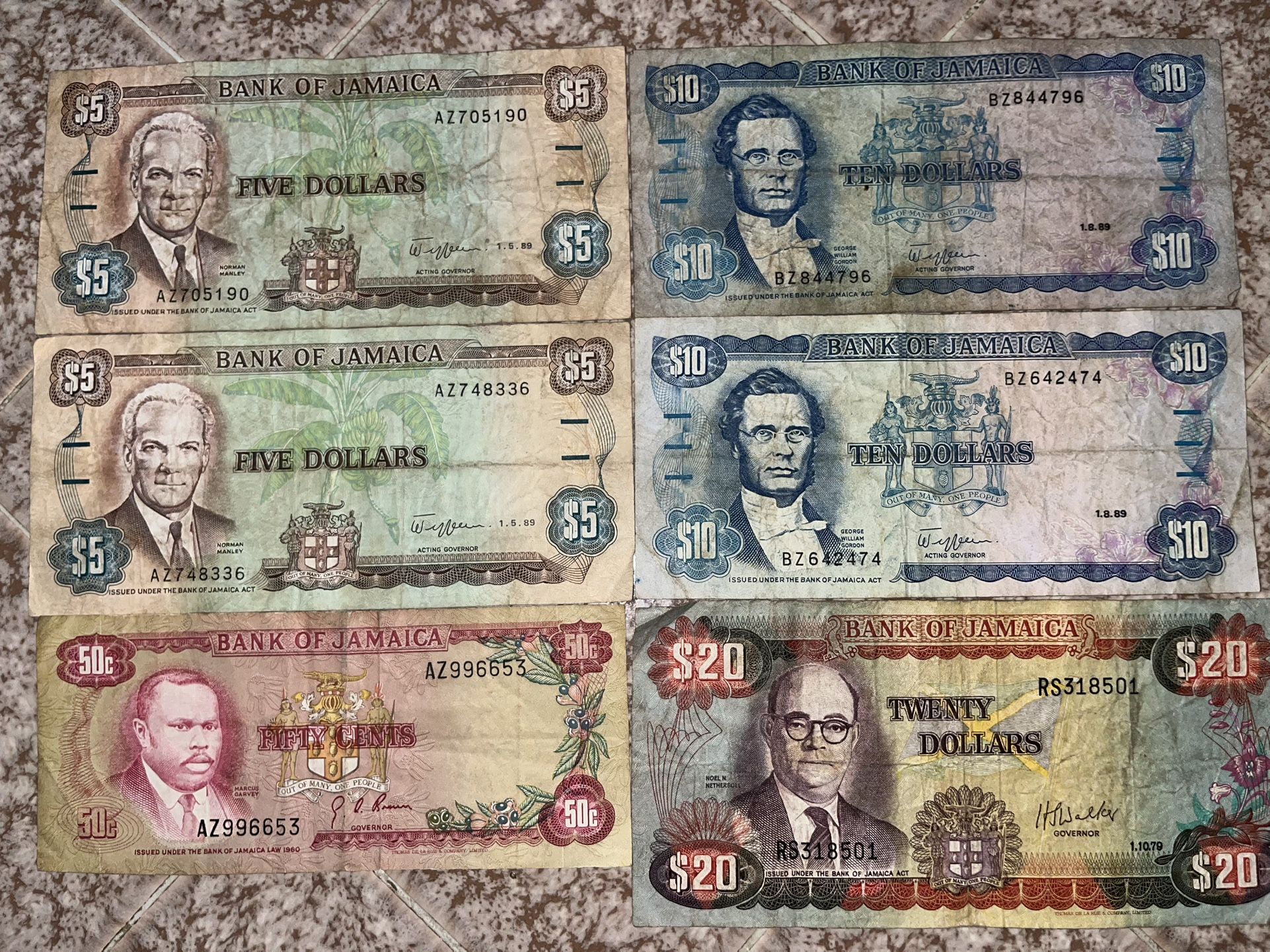 Jamaican Bank Notes