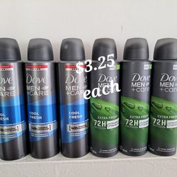 Dove Spray / Old Spice / Secret/ Degree