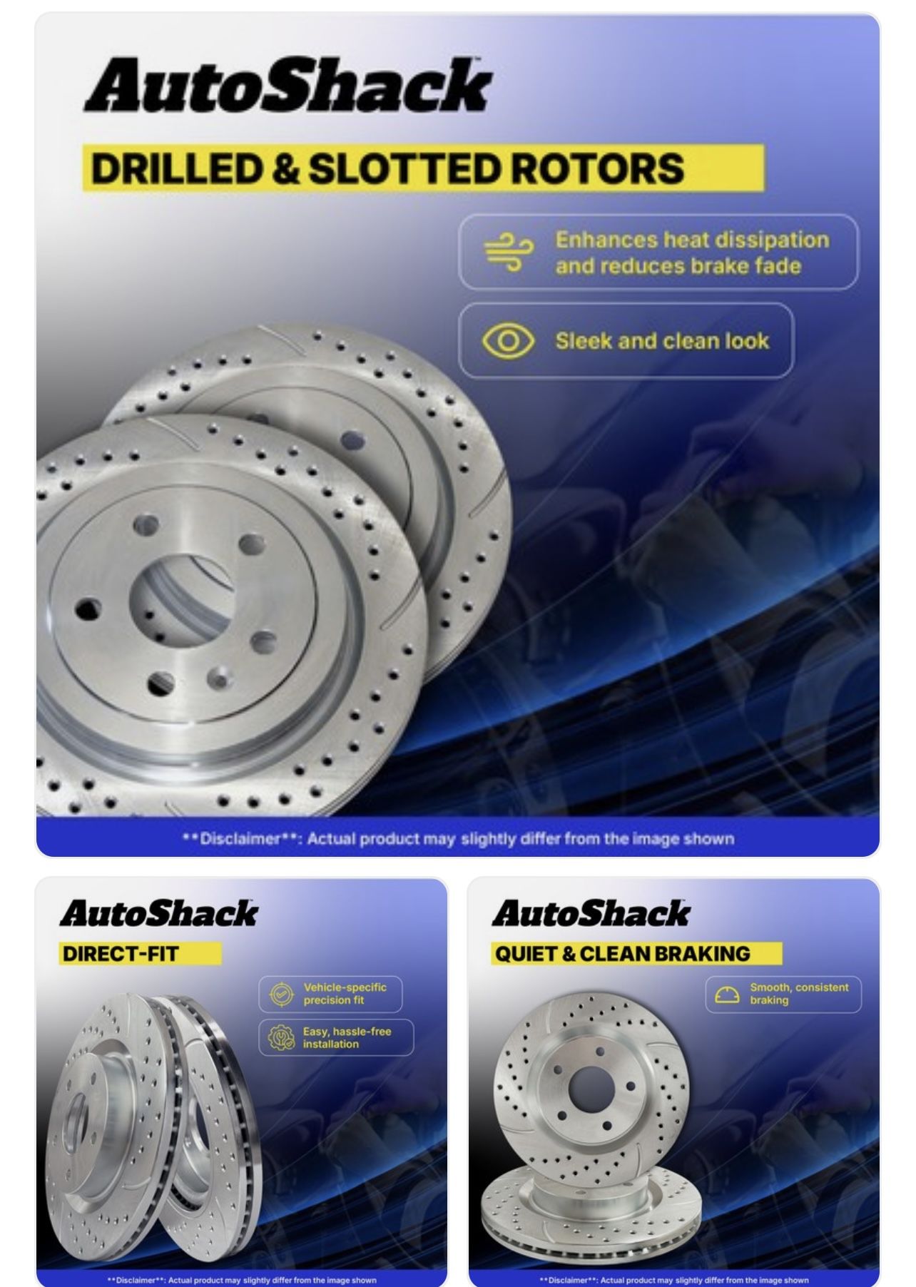Front & Rear Coated Disc Brake Rotors Set for Jeep Grand Cherokee Dodge Durango