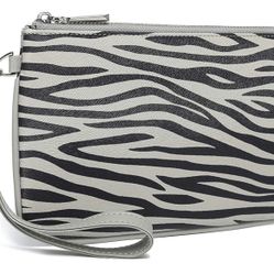 Zebra Print Zip Wristlet Phone Clutch-RFID Blocking protection Wallet