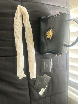 Versace Black La Medusa Small Handbag