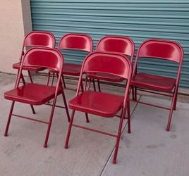 Red Folding Chairs