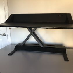 Computer Desk accessory - Adjustable Sit-Stand Workstation, Black By Fellowes Lotus - Heavy Duty 