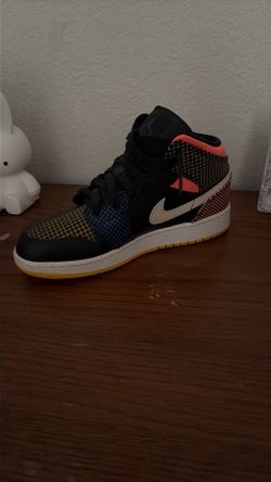 Air Jordan 1 Mid MMD GS "Multi-Color Grid"