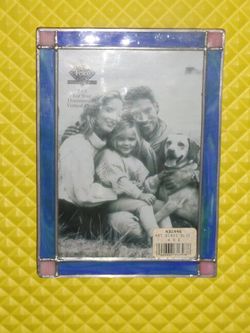 Fetco International Art Glass Blue Picture Frame - New in Box