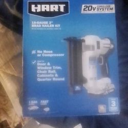 Brand New Never Used140pc Hart And Brad Nailer Battery Powered 