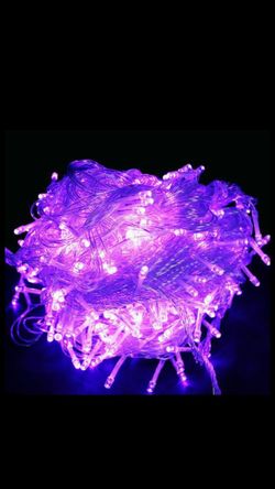Holiday purple 100 led lights 32ft long