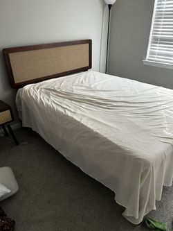 Queen Size Bed + Side Table ( Solid Wood) ($800 Value)