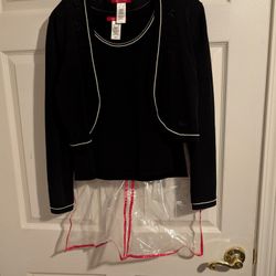 Two Piece Sweater Set.  Beautiful Flower On Front 