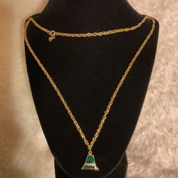 14 KGF Top Necklace With Hat 🎩 Pendant With Crystals 