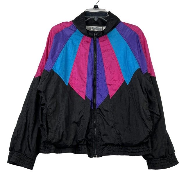 Longstreet vintage colorblock windbreaker.