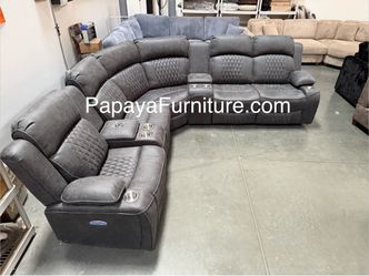 New Power Motion Recliner Sectional, Adjustable High Backrest Recliner, Recliner Sofa, Recliner Couch, Sectional, Sofa, Couch, Black Recliner,Couch