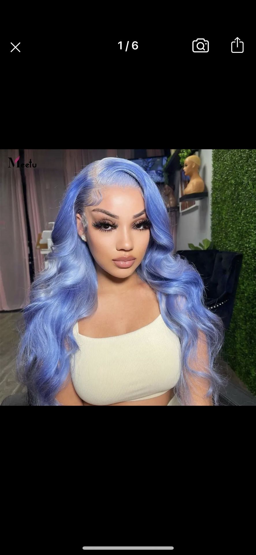 Blue HD Lace Frontal Wig 13x4 Body Wave Lace Front Wig Human Hair For Women Glueless Preplucked Brazilian Colored Human Hair Wig