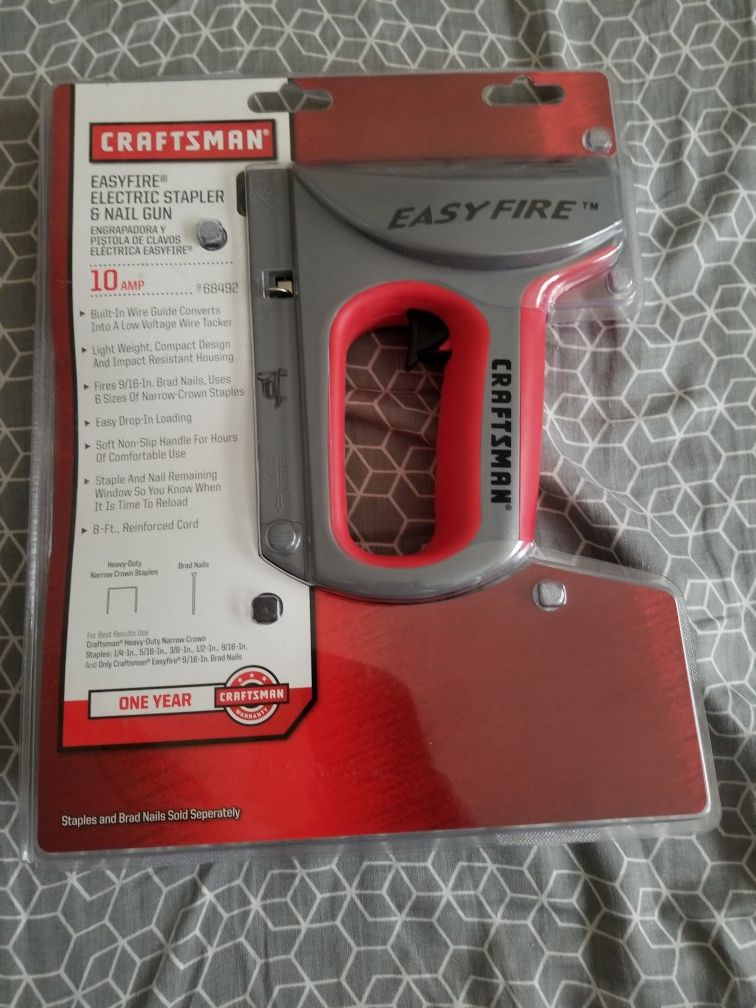 Craftsman easyfire electric staple and nail gun