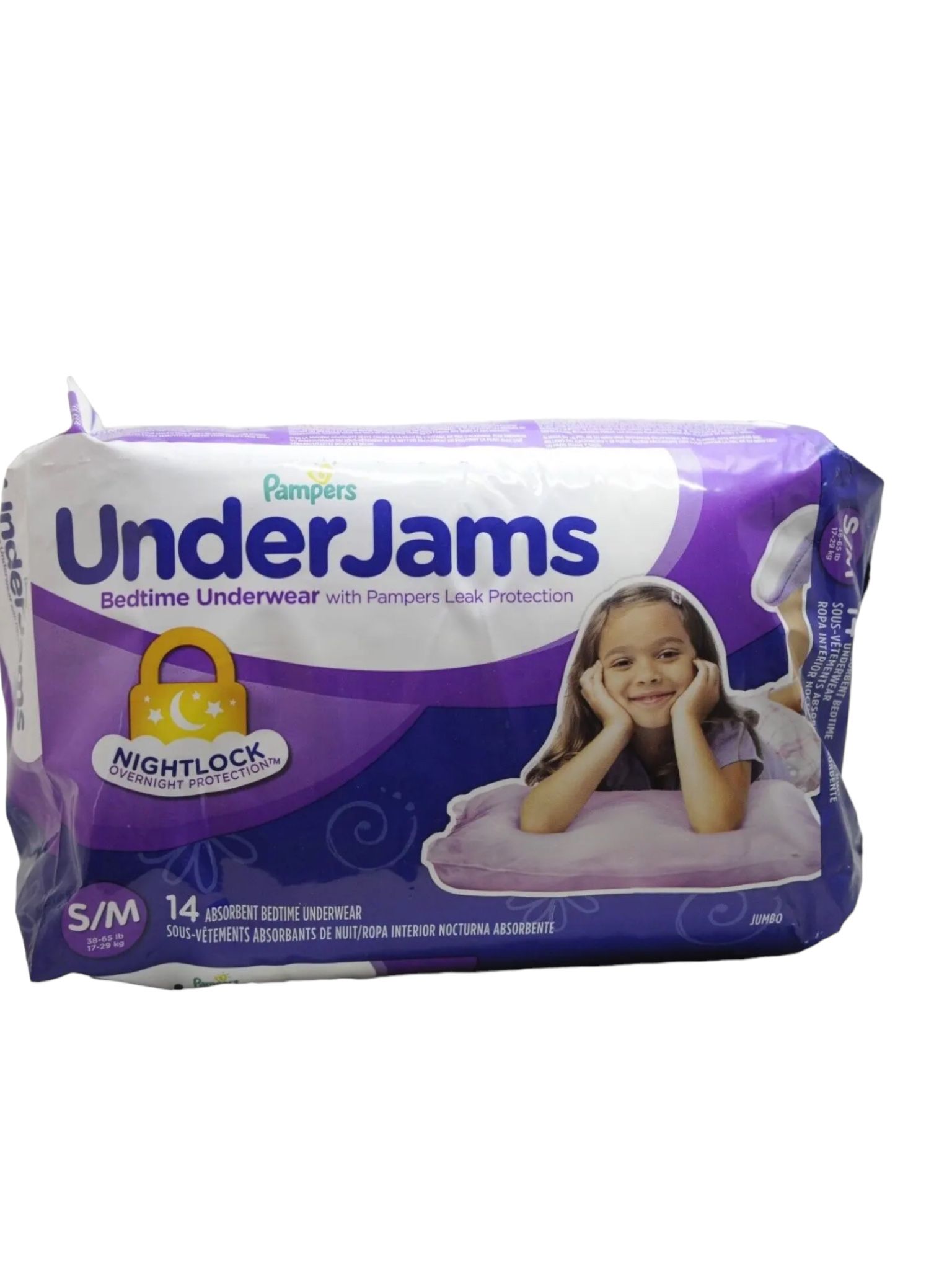 Pampers UnderJams Bedtime Underwewar S/M 14 Count