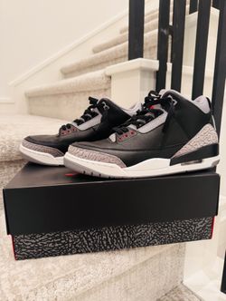 Jordan Black/Fire Red/Cement Grey Air Jordan 3 Retro Box