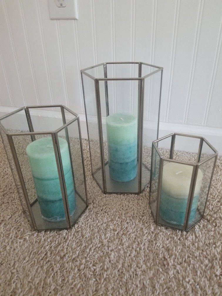 Glass Candle Holders 