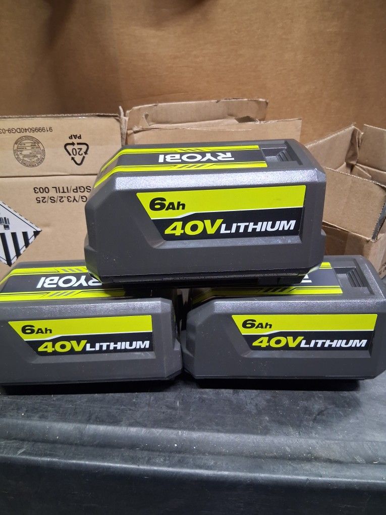 RYOBI BATTERY 40V 6 AH ECH