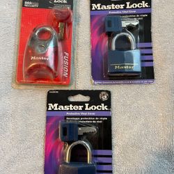 Master Lock, $10 Ea / All 3 $25