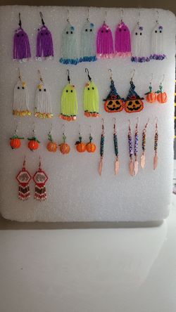 Handmade Beaded Halloween Earring Col