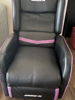 Purple And Black Recliner