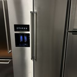 KitchenAid Counter Depth Side By Side Fridge | 36” Stainless | Clean Interior