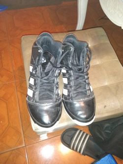 Men Adidas black n white Size 9