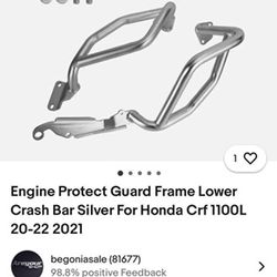 Engine Protect Guard Frame Lower Crash Bar Black For Honda Crf 1100L 20-22 2021