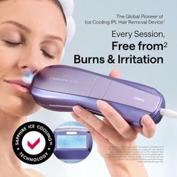 Ulike Laser Hair Removal Device Air 10 Ipl Gift for Women and Men, Ice Cool and Permanent Hair Reduction for Nearly Painless, Dual Lights, Skin Sensor