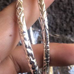 There Is Two Solid Silver Bracelet For Sale 2.15 Oz Weighs 