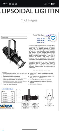 Altman stage lights