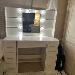 White Vanity Desk