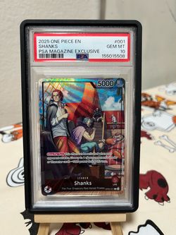 PSA 10 One Piece Shanks Magazine Exclusive Card
