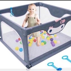 New In Box Baby Playpen Dog Whelping Box Portbale Toddler Activity Center Corralito De Bebe Nuevo Child Safety Gate / Great As Puppy Dog Whelping Box