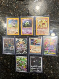 Pokémon Card Lot 9 Cards Vintage / Modern