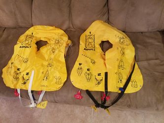 Reusable Self Inflating Airplane Life Vest 6 Left